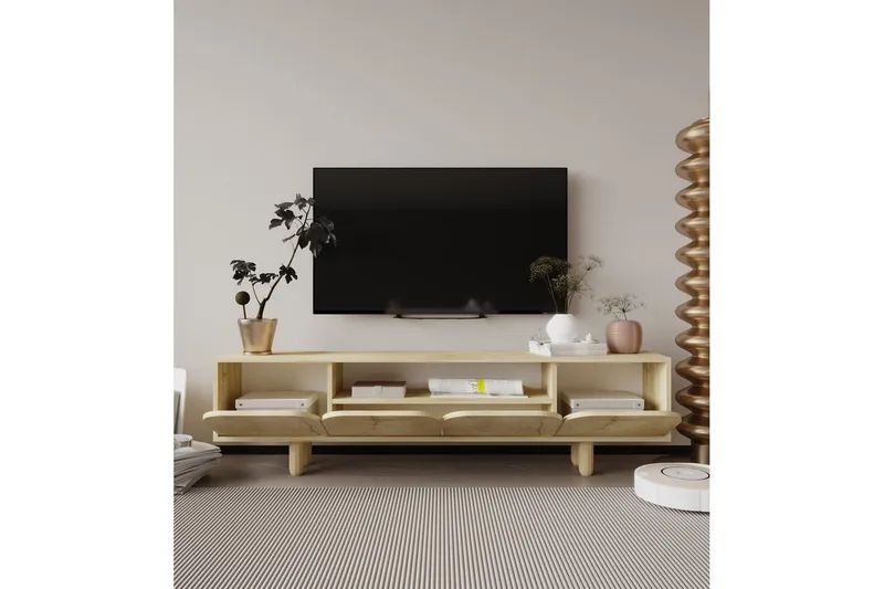 Arvo TV-bænk 180x30 cm - Brun - Møbler - TV borde & mediemøbler - Mediestativ & vægbeslag