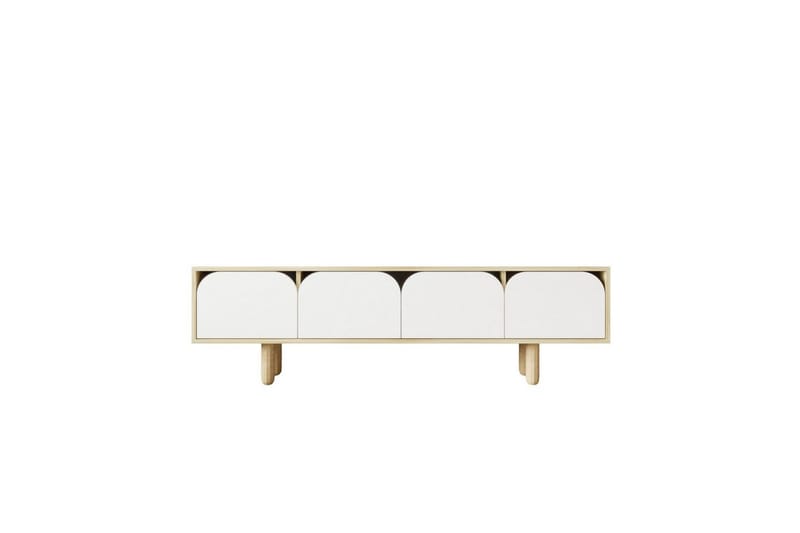 Arvo TV-bænk 180x30 cm, Brun/Hvid