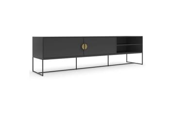 Asia Fritstående TV-bord 180 cm med Opbevaring i Malet Træ - Antracit - Møbler - TV borde & mediemøbler - TV-borde