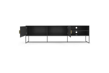 Asia Fritstående TV-bord 180 cm med Opbevaring i Malet Træ - Antracit - Møbler - TV borde & mediemøbler - TV-borde
