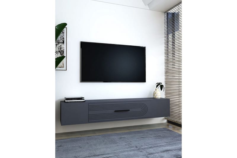 Avryn TV-bænk 150 cm - Antracit - Møbler - TV borde & mediemøbler - TV-borde