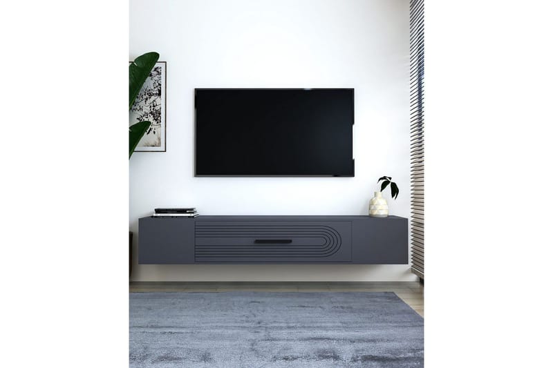 Avryn TV-bænk 150 cm - Antracit - Møbler - TV borde & mediemøbler - TV-borde
