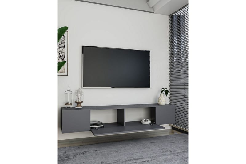 Avryn TV-bænk 150 cm - Antracit - Møbler - TV borde & mediemøbler - TV-borde