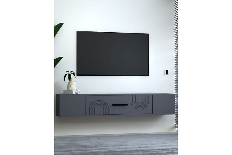 Avryn TV-bænk 150 cm - Antracit - Møbler - TV borde & mediemøbler - TV-borde