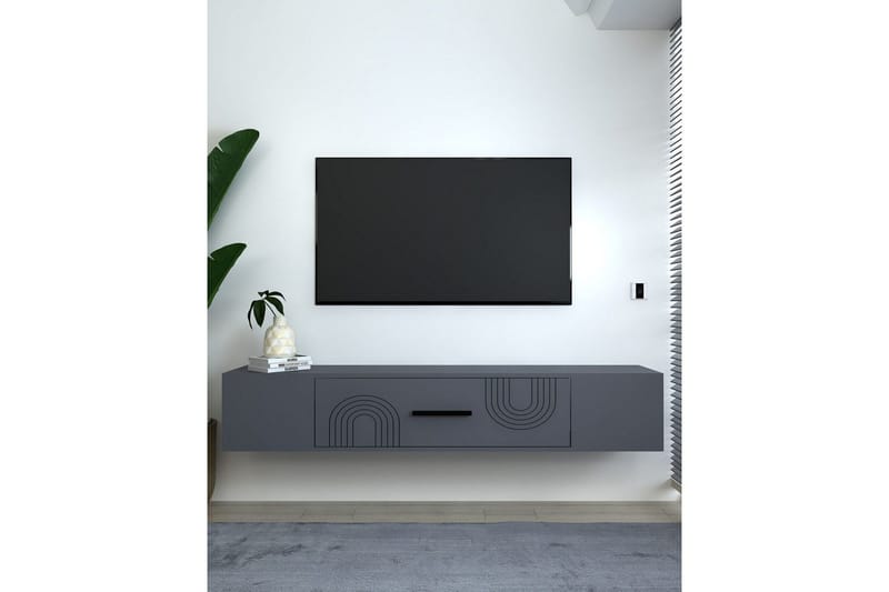 Avryn TV-bænk 150 cm - Antracit - Møbler - TV borde & mediemøbler - TV-borde