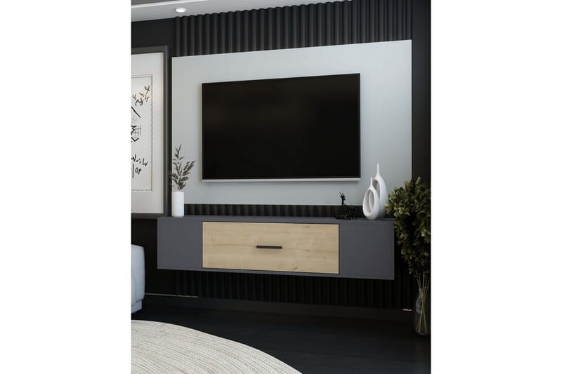 Avryn TV-bænk 150 cm - Antracit - Møbler - TV borde & mediemøbler - TV-borde