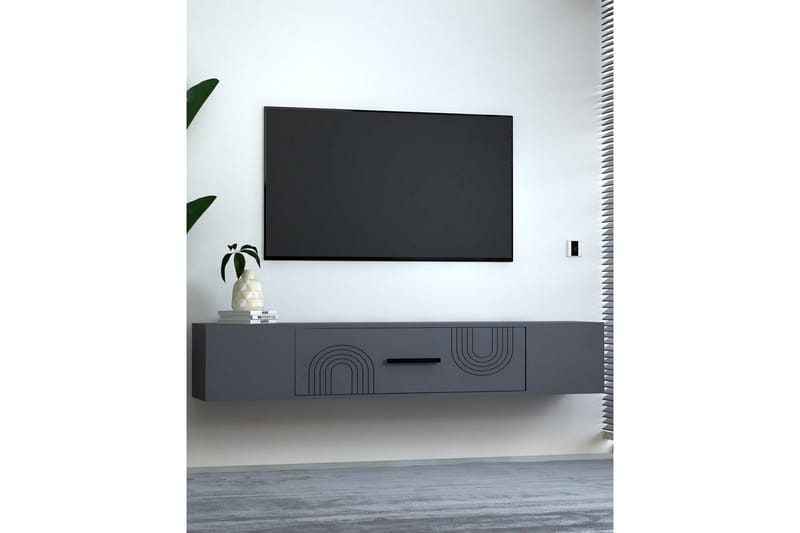 Avryn TV-bænk 150 cm - Antracit - Møbler - TV borde & mediemøbler - TV-borde