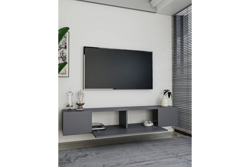 Avryn TV-bænk 150 cm - Antracit - Møbler - TV borde & mediemøbler - TV-borde