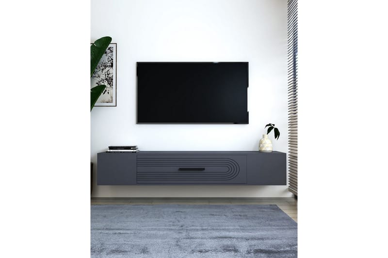 Avryn TV-bænk 150 cm - Antracit - Møbler - TV borde & mediemøbler - TV-borde
