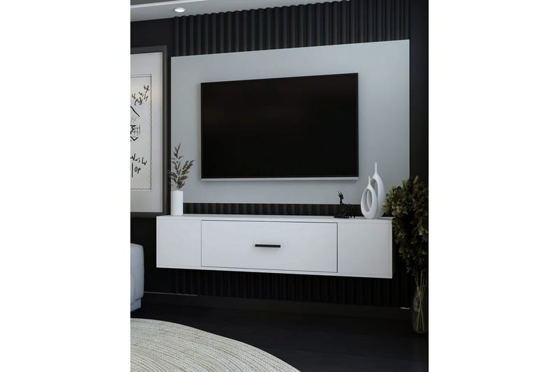 Avryn TV-bænk 150 cm - Hvid - Møbler - TV borde & mediemøbler - TV-borde