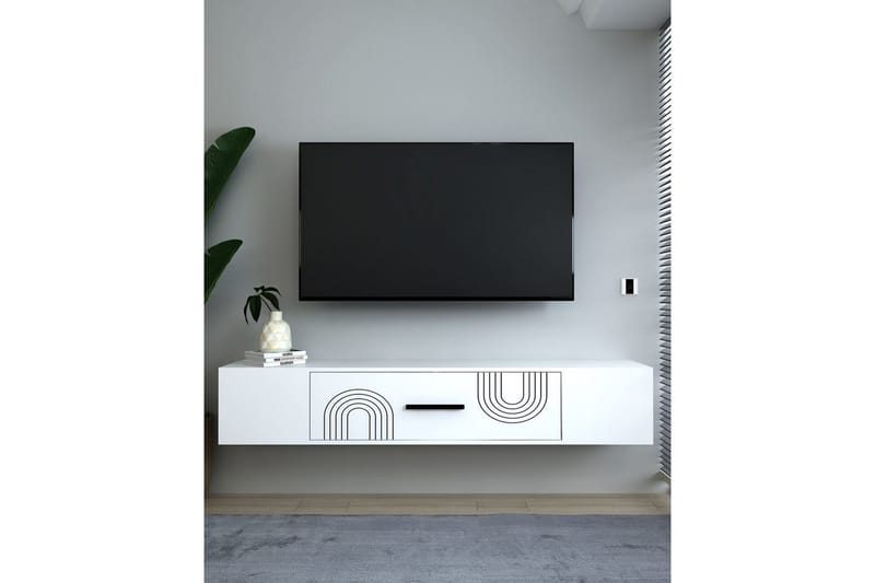 Avryn TV-bænk 150 cm - Hvid - Møbler - TV borde & mediemøbler - TV-borde