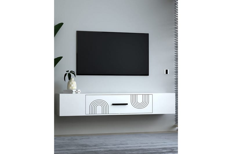 Avryn TV-bænk 150 cm - Hvid - Møbler - TV borde & mediemøbler - TV-borde