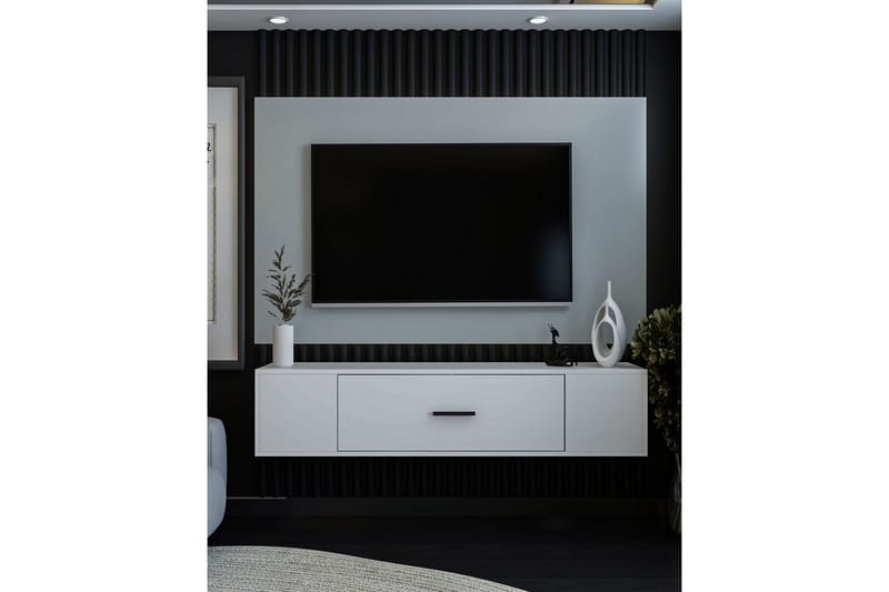 Avryn TV-bænk 150 cm - Hvid - Møbler - TV borde & mediemøbler - TV-borde