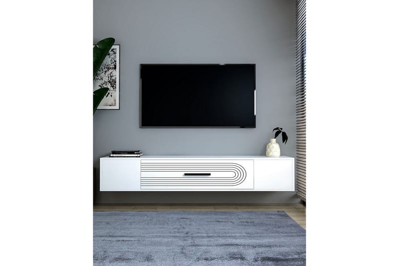 Avryn TV-bænk 150 cm - Hvid - Møbler - TV borde & mediemøbler - TV-borde