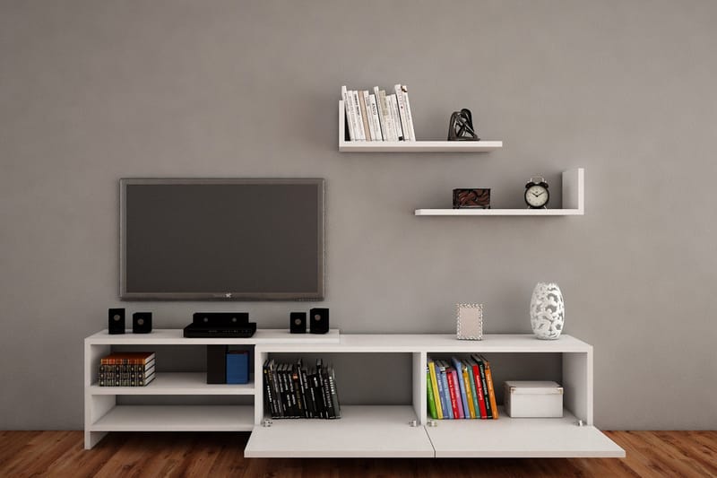 Ayaze tv-bord - Hvid - Tv-møbelsæt