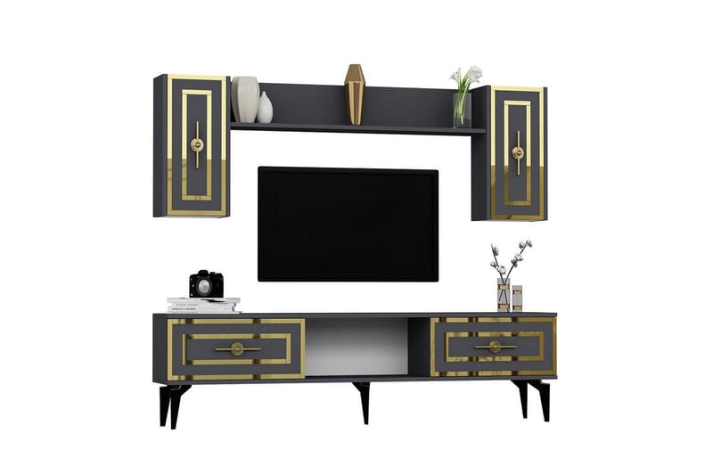 Barriet TV Møbelsæt 150x29,6 cm - Antracit - Møbler - TV borde & mediemøbler - Tv-møbelsæt