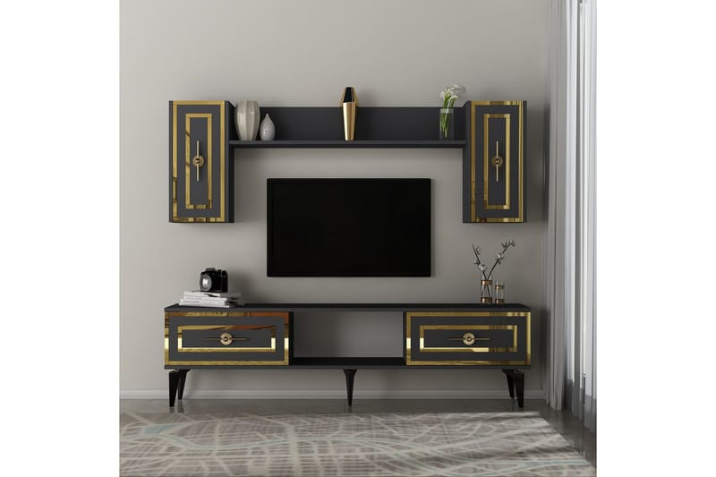 Barriet TV Møbelsæt 150x29,6 cm - Antracit - Møbler - TV borde & mediemøbler - Tv-møbelsæt