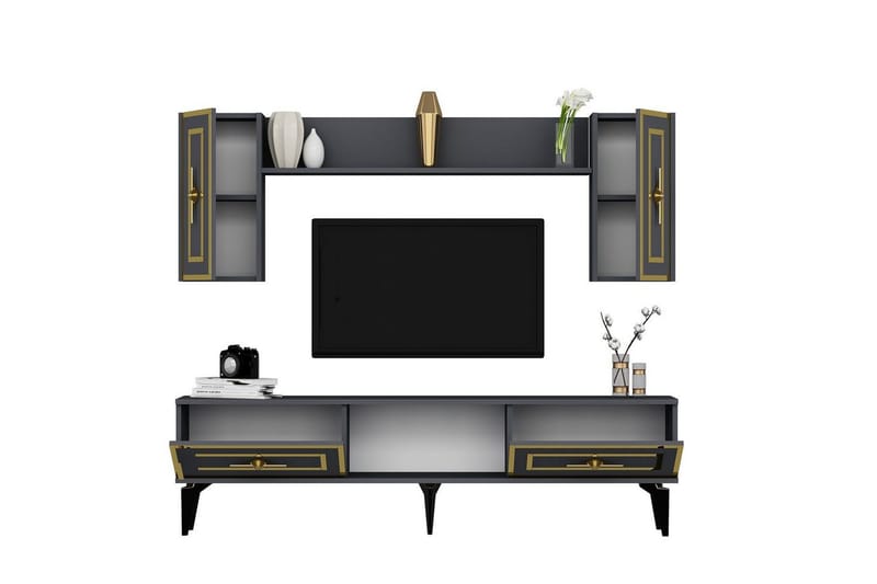 Barriet TV Møbelsæt 150x29,6 cm - Antracit - Møbler - TV borde & mediemøbler - Tv-møbelsæt