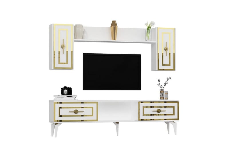 Barriet TV Møbelsæt 150x29,6 cm - Hvid - Møbler - TV borde & mediemøbler - Tv-møbelsæt