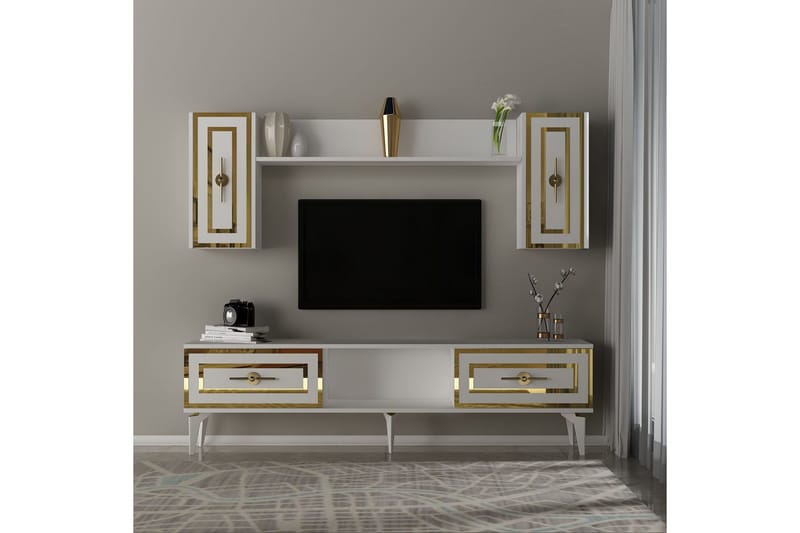 Barriet TV Møbelsæt 150x29,6 cm - Hvid - Møbler - TV borde & mediemøbler - Tv-møbelsæt