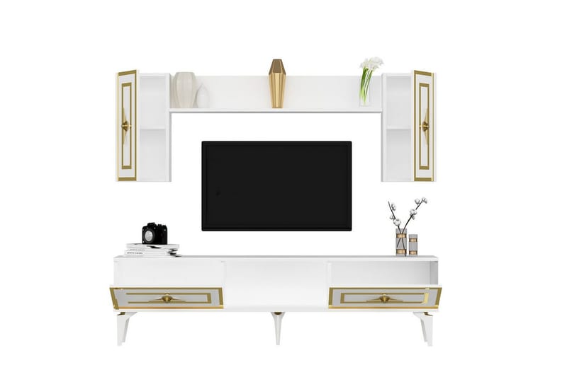 Barriet TV Møbelsæt 150x29,6 cm - Hvid - Møbler - TV borde & mediemøbler - Tv-møbelsæt