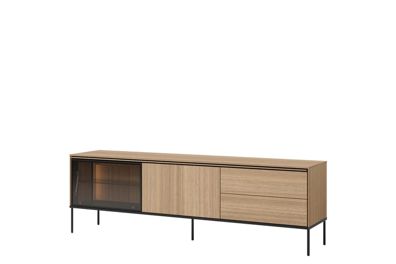 Basici TV-bænk 197x41 cm - Grå/Grøn - Møbler - TV borde & mediemøbler - TV-borde