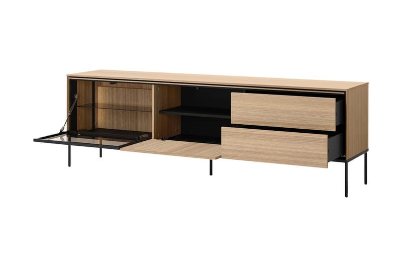 Basici TV-bænk 197x41 cm - Grå/Grøn - Møbler - TV borde & mediemøbler - TV-borde