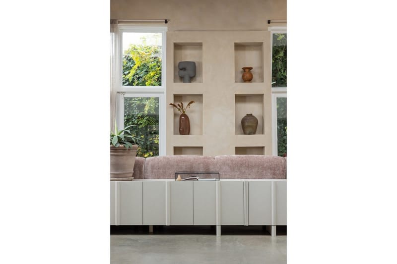 Basu Fritstående Tv-bord 152 cm med Opbevaring i Lyst Træ - Beige - Møbler - TV borde & mediemøbler - TV-borde
