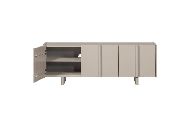 Basu Fritstående Tv-bord 152 cm med Opbevaring i Lyst Træ - Beige - Møbler - TV borde & mediemøbler - TV-borde