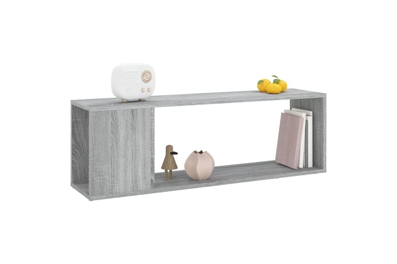 beBasic tv-bord 100x24x32 cm konstrueret træ grå sonoma-eg - GrÃ¥ - TV-borde