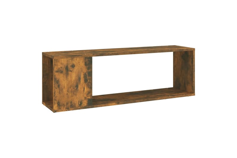 beBasic tv-bord 100x24x32 cm konstrueret træ røget egetræ - Brun - TV-borde