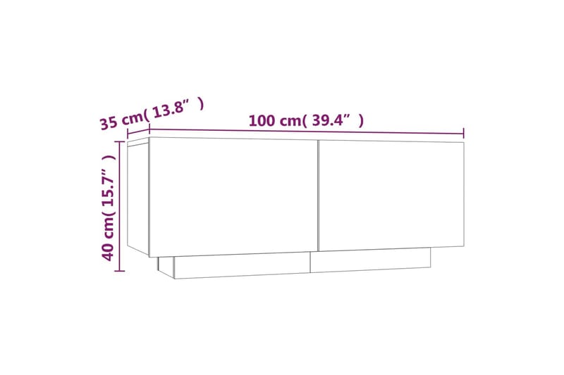 beBasic tv-bord 100x35x40 cm konstrueret træ grå sonoma-eg - GrÃ¥ - Møbler - TV borde & mediemøbler - TV-borde