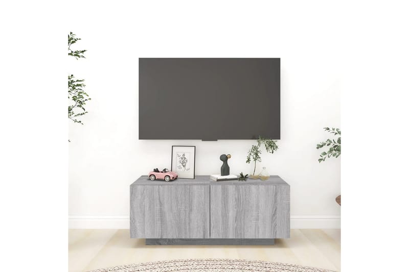 beBasic tv-bord 100x35x40 cm konstrueret træ grå sonoma-eg - GrÃ¥ - Møbler - TV borde & mediemøbler - TV-borde