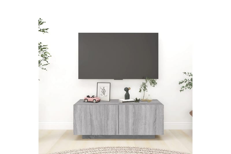 beBasic tv-bord 100x35x40 cm konstrueret træ grå sonoma-eg - GrÃ¥ - TV-borde