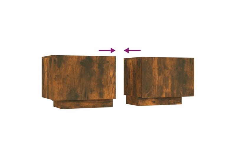 beBasic tv-bord 100x35x40 cm konstrueret træ røget egetræsfarve - Brun - Møbler - TV borde & mediemøbler - TV-borde