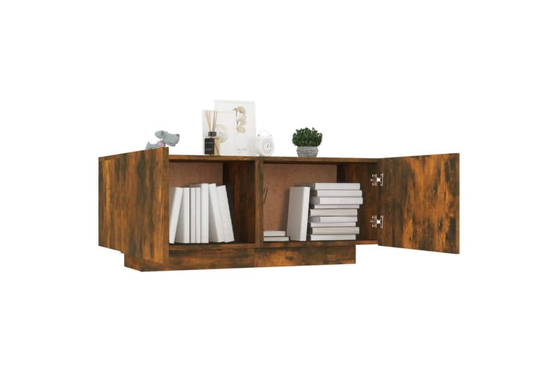 beBasic tv-bord 100x35x40 cm konstrueret træ røget egetræsfarve - Brun - Møbler - TV borde & mediemøbler - TV-borde