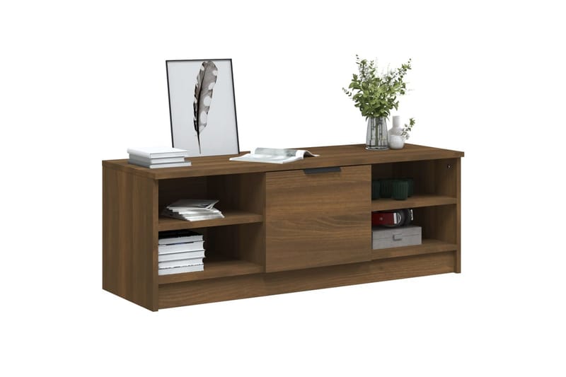 beBasic tv-bord 102x35,5x36,5 cm konstrueret træ brun egetræsfarve - Brun - Møbler - TV borde & mediemøbler - TV-borde