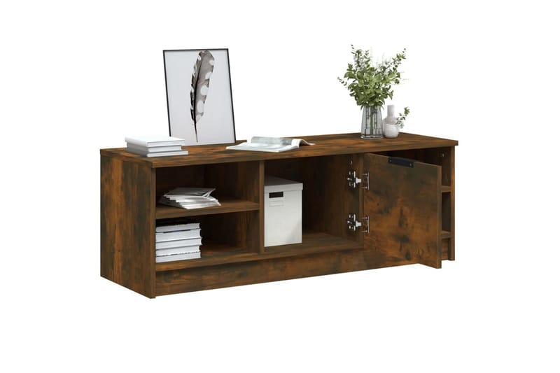 beBasic tv-bord 102x35,5x36,5 cm konstrueret træ røget egetræsfarve - Brun - Møbler - TV borde & mediemøbler - TV-borde