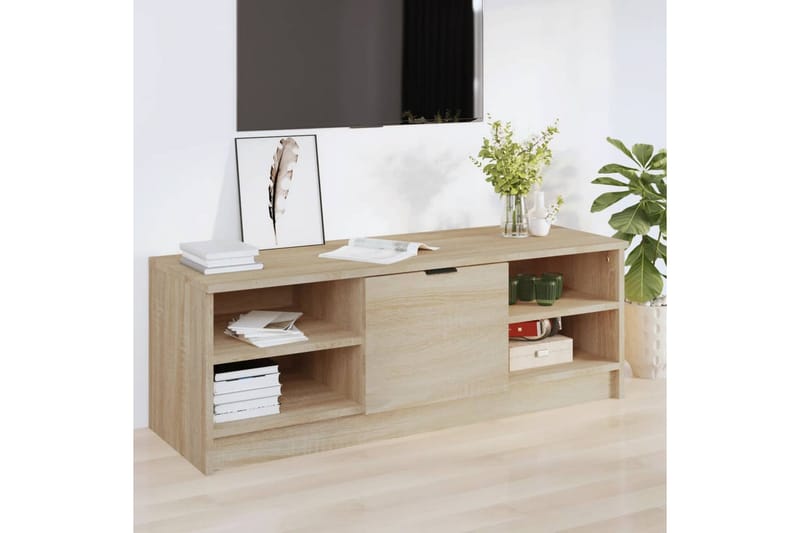 beBasic tv-bord 102x35,5x36,5 cm konstrueret træ sonoma-eg - Brun - TV-borde