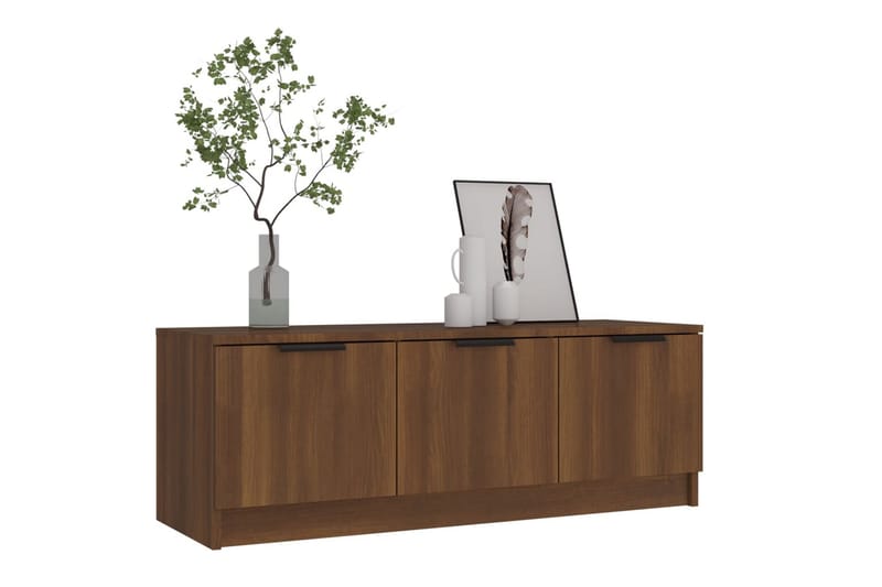 beBasic tv-bord 102x35x36,5 cm konstrueret træ brun egetræsfarve - Brun - Møbler - TV borde & mediemøbler - TV-borde