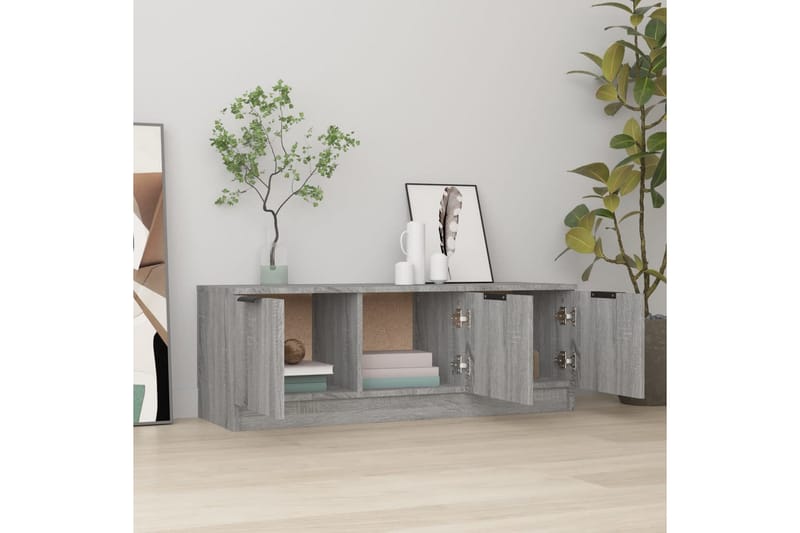 beBasic tv-bord 102x35x36,5 cm konstrueret træ grå sonoma-eg - GrÃ¥ - Møbler - TV borde & mediemøbler - TV-borde