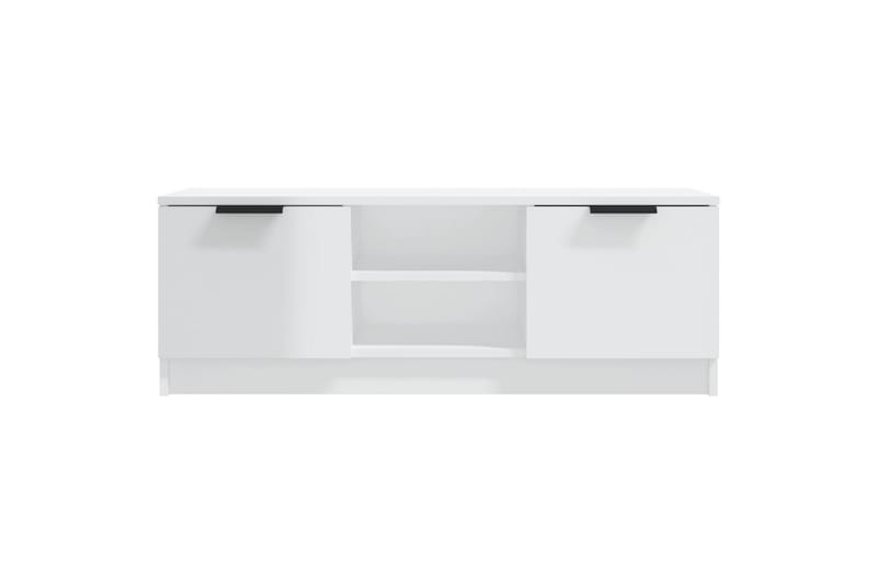 beBasic tv-bord 102x35x36,5 cm konstrueret træ hvid højglans - Hvid - Møbler - TV borde & mediemøbler - TV-borde
