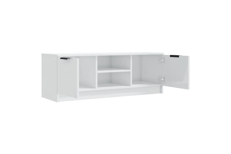 beBasic tv-bord 102x35x36,5 cm konstrueret træ hvid højglans - Hvid - Møbler - TV borde & mediemøbler - TV-borde