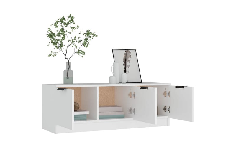 beBasic tv-bord 102x35x36,5 cm konstrueret tr�æ hvid - Hvid - Møbler - TV borde & mediemøbler - TV-borde