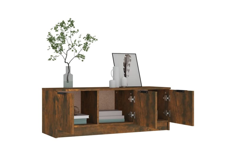 beBasic tv-bord 102x35x36,5 cm konstrueret træ røget egetræsfarve - Brun - Møbler - TV borde & mediemøbler - TV-borde