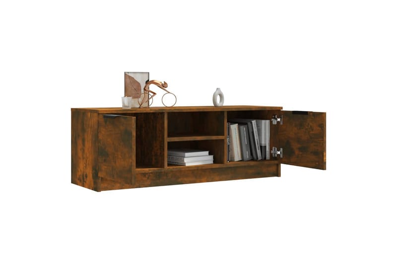 beBasic tv-bord 102x35x36,5 cm konstrueret træ røget egetræsfarve - Brun - Møbler - TV borde & mediemøbler - TV-borde