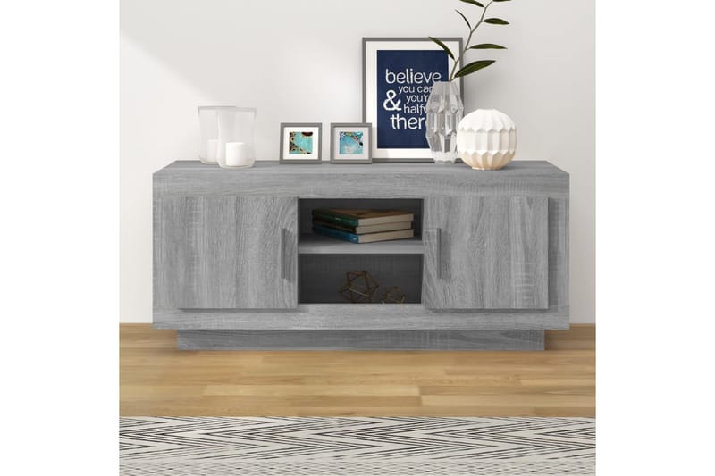 beBasic tv-bord 102x35x45 cm konstrueret træ grå sonoma-eg - GrÃ¥ - Møbler - TV borde & mediemøbler - TV-borde