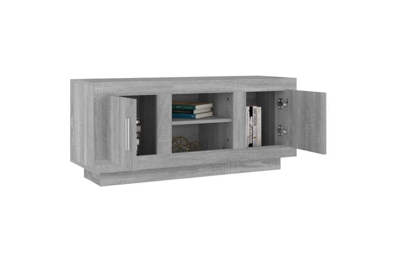 beBasic tv-bord 102x35x45 cm konstrueret træ grå sonoma-eg - GrÃ¥ - TV-borde