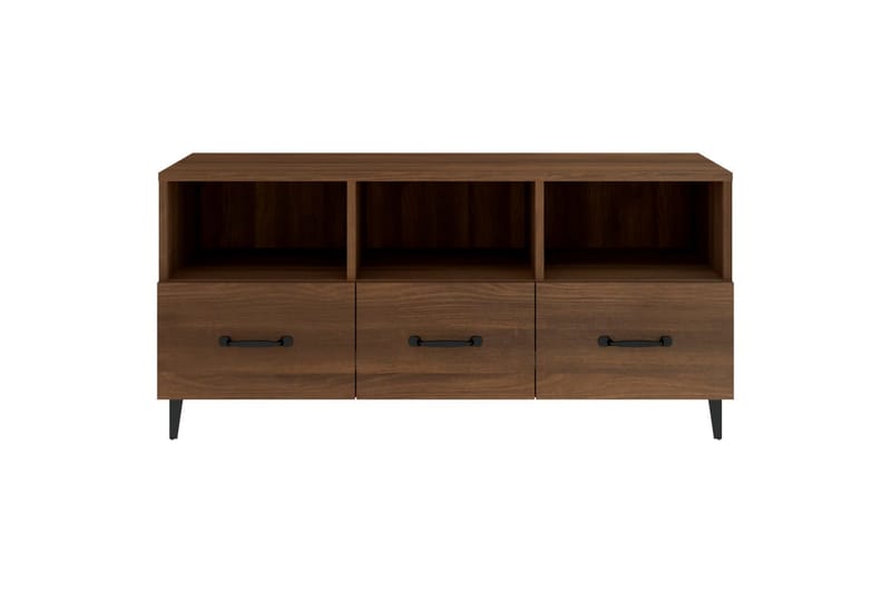 beBasic tv-bord 102x35x50 cm konstrueret træ brun egetræsfarve - Brun - Møbler - TV borde & mediemøbler - TV-borde