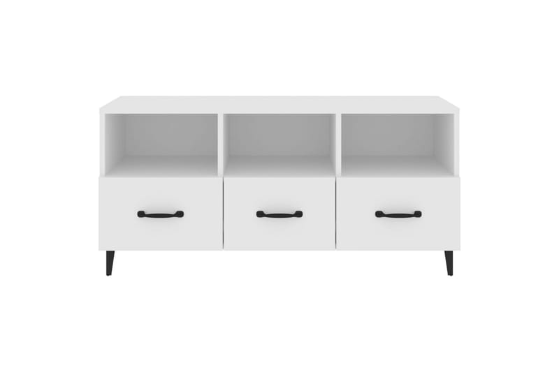 beBasic tv-bord 102x35x50 cm konstrueret træ hvid - Hvid - Møbler - TV borde & mediemøbler - TV-borde